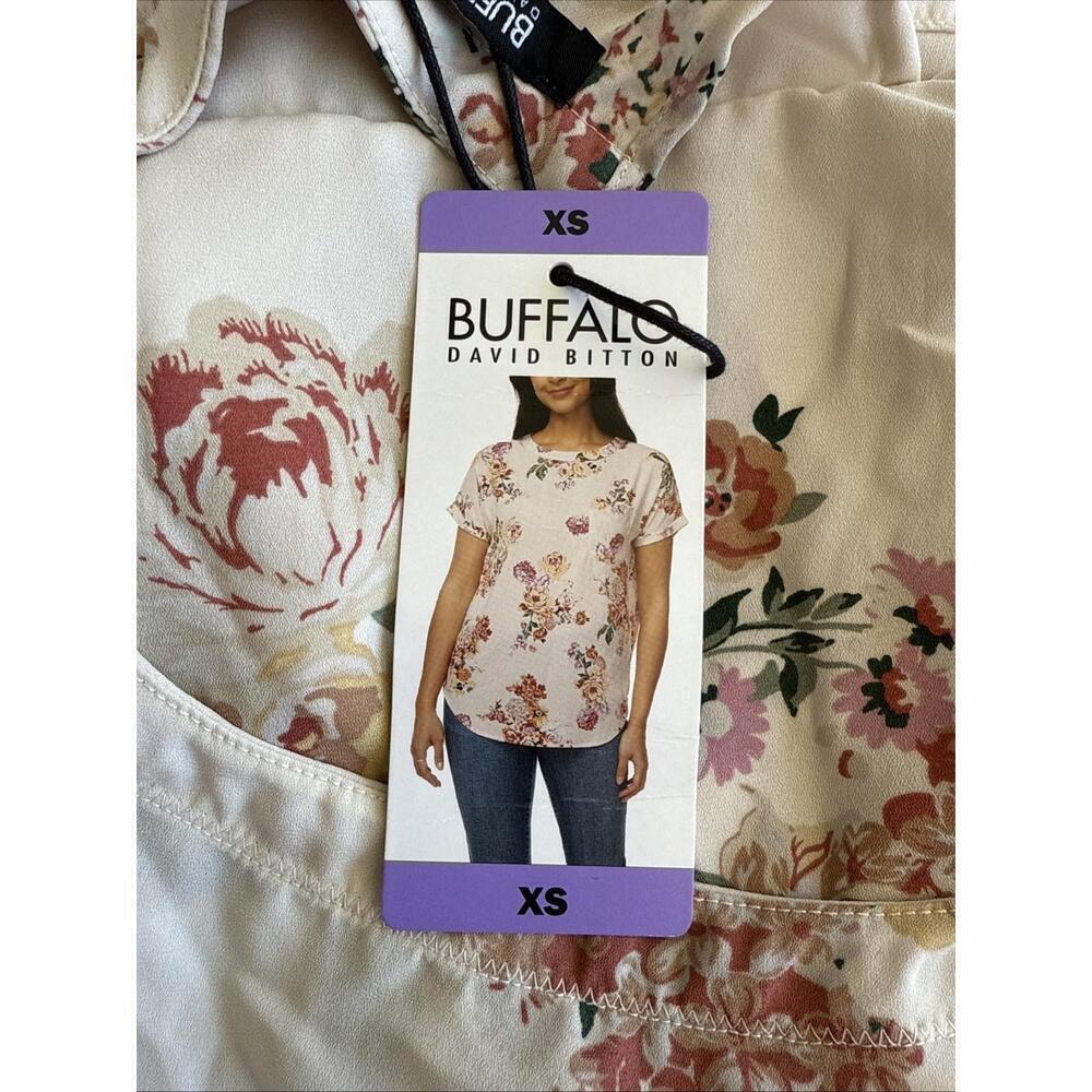 Buffalo David Bitton Women's Woven Blouse Patch Pocket Top Size XS. BN